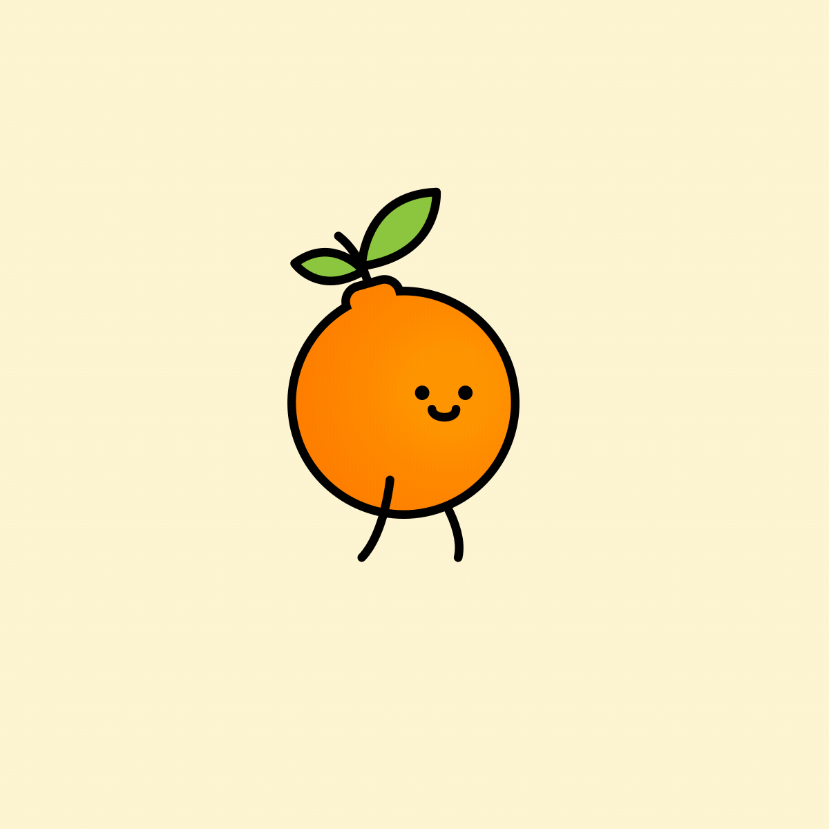 Animated walking fruit