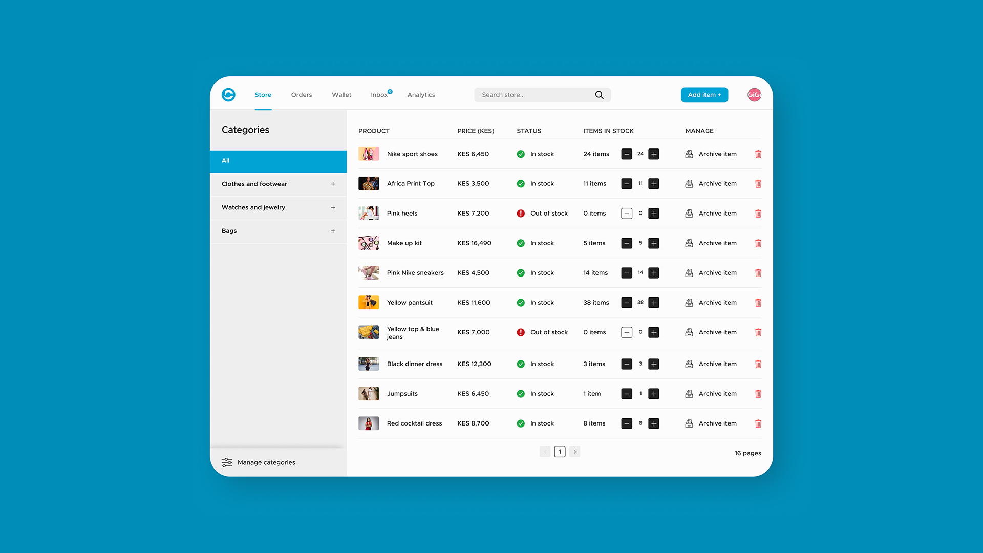 Cashia Merchant Portal Dashboard preview