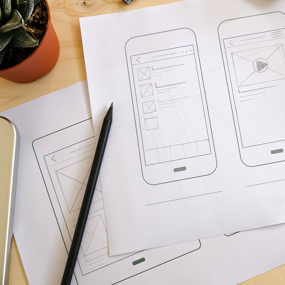 Tingg wireframes handdrawn